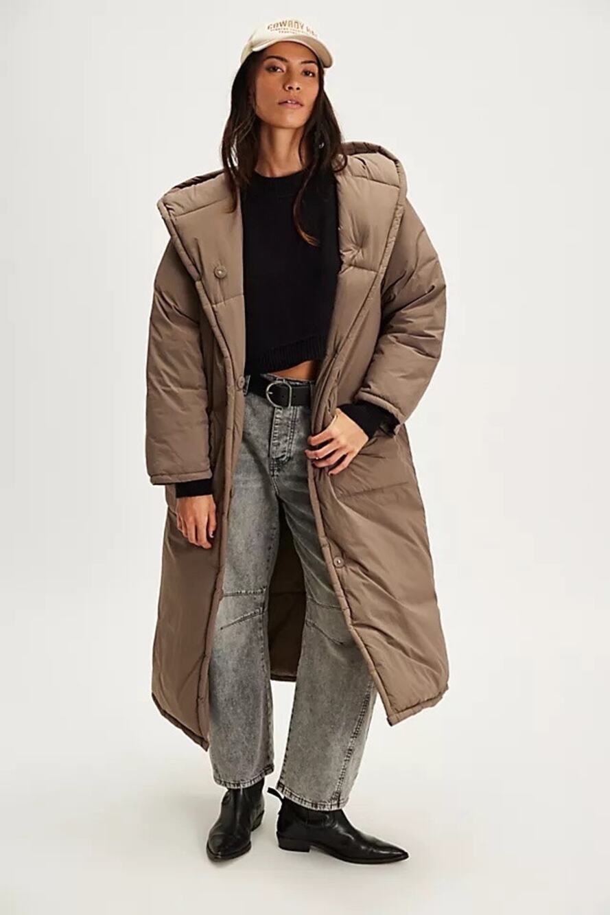 Free People Wrapped Up Puffer Coat NWT Oversized XS